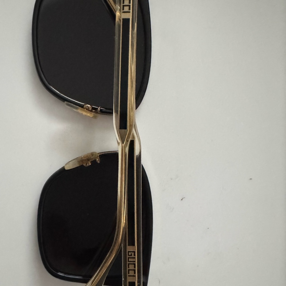 Gucci Black and Gold Sunglasses